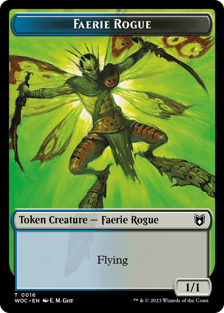 Faerie Rogue // Copy (0016) Double-Sided Token [Wilds of Eldraine Commander Tokens] | L.A. Mood Comics and Games