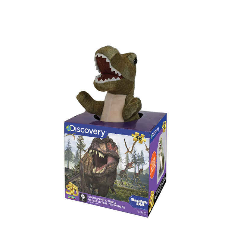 Prime 3D: Discovery Tyrannosaurus Puzzle with Plush - 48 pieces | L.A. Mood Comics and Games