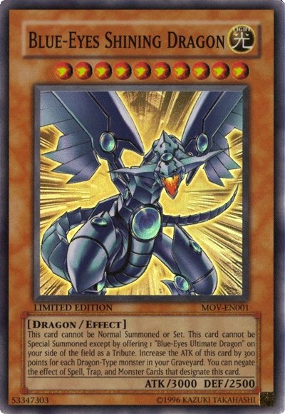 Blue-Eyes Shining Dragon [MOV-EN001] Super Rare | L.A. Mood Comics and Games
