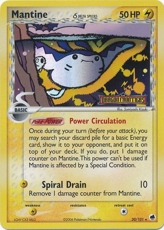 Mantine (20/101) (Delta Species) (Stamped) [EX: Dragon Frontiers] | L.A. Mood Comics and Games