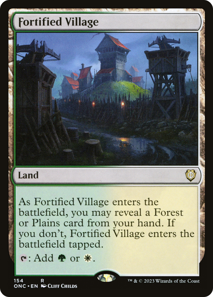Fortified Village [Phyrexia: All Will Be One Commander] | L.A. Mood Comics and Games