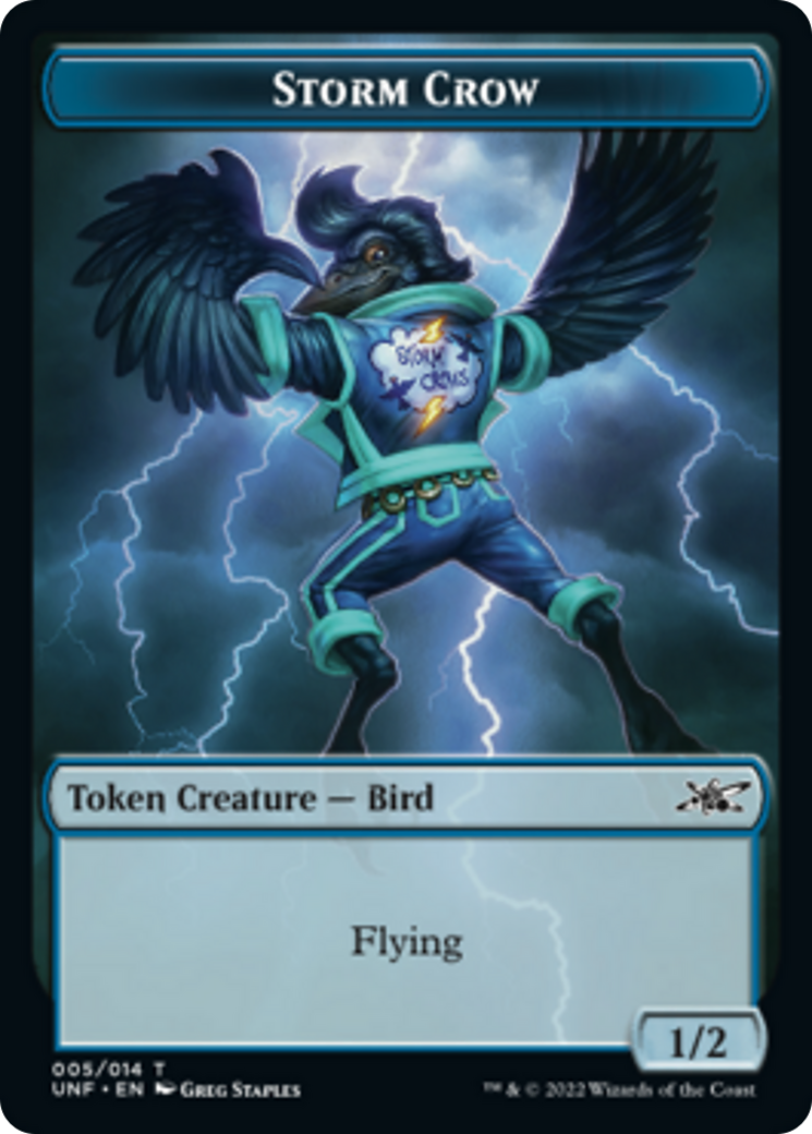 Zombie Employee // Storm Crow Double-Sided Token [Unfinity Tokens] | L.A. Mood Comics and Games