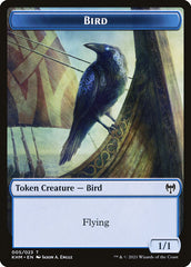 Elf Warrior // Bird Double-Sided Token [Kaldheim Tokens] | L.A. Mood Comics and Games