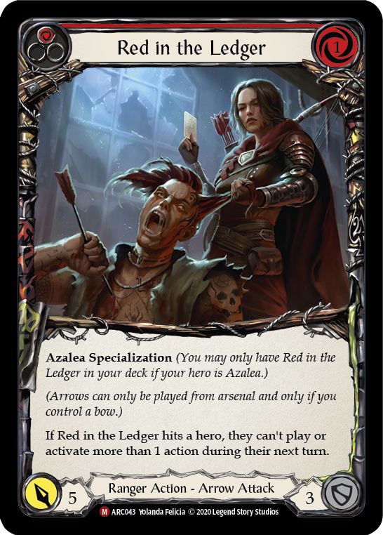 Red in the Ledger [U-ARC043] (Arcane Rising Unlimited)  Unlimited Rainbow Foil | L.A. Mood Comics and Games