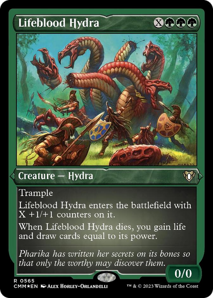 Lifeblood Hydra (Foil Etched) [Commander Masters] | L.A. Mood Comics and Games