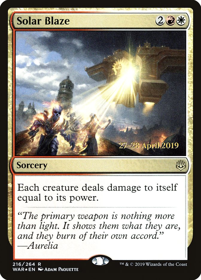 Solar Blaze [War of the Spark Prerelease Promos] | L.A. Mood Comics and Games