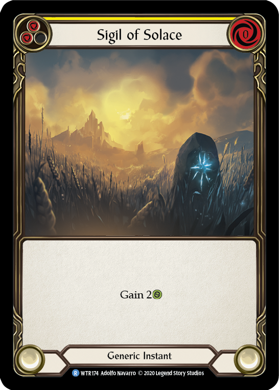 Sigil of Solace (Yellow) [U-WTR174] (Welcome to Rathe Unlimited)  Unlimited Rainbow Foil | L.A. Mood Comics and Games