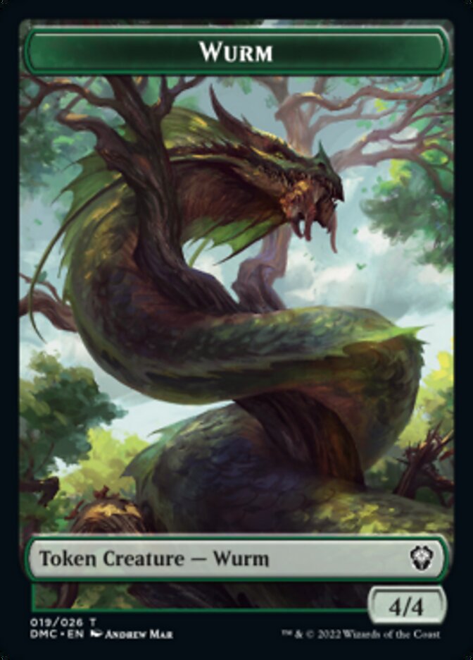 Wurm Token [Dominaria United Commander Tokens] | L.A. Mood Comics and Games