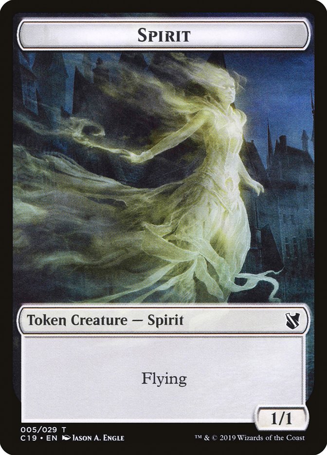 Spirit Token [Commander 2019 Tokens] | L.A. Mood Comics and Games