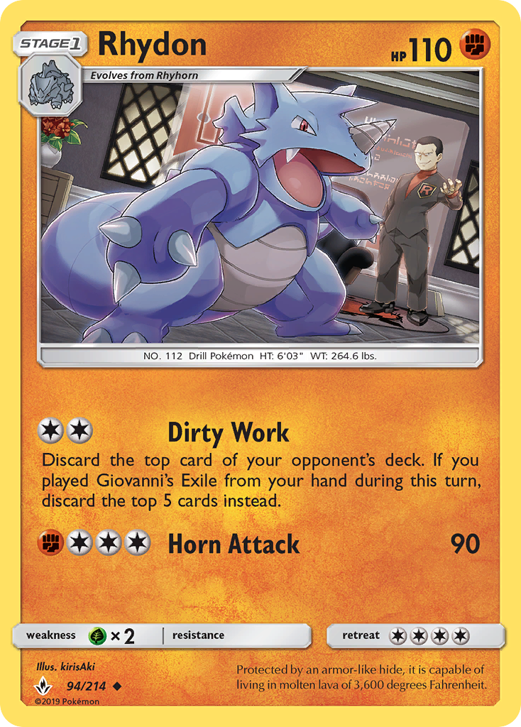 Rhydon (94/214) [Sun & Moon: Unbroken Bonds] | L.A. Mood Comics and Games