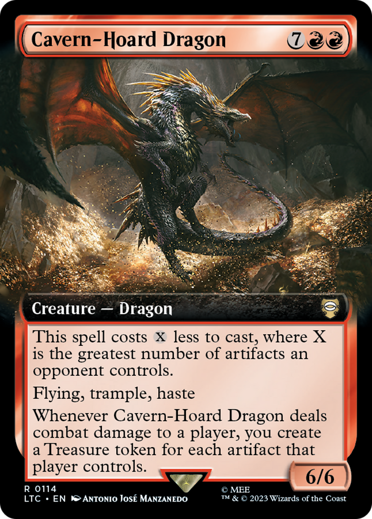 Cavern-Hoard Dragon (Extended Art) [The Lord of the Rings: Tales of Middle-Earth Commander] | L.A. Mood Comics and Games