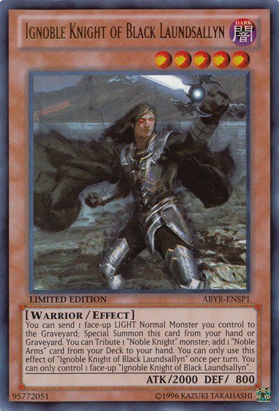 Ignoble Knight of Black Laundsallyn [ABYR-ENSP1] Ultra Rare | L.A. Mood Comics and Games