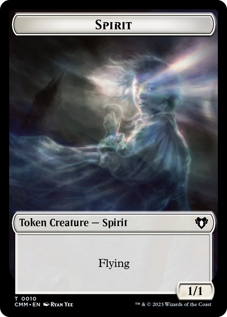 Spirit Token (10) [Commander Masters Tokens] | L.A. Mood Comics and Games