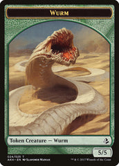 Unwavering Initiate // Wurm Double-Sided Token [Amonkhet Tokens] | L.A. Mood Comics and Games