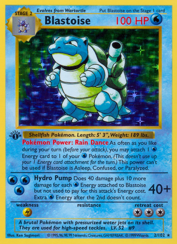 Blastoise (2/102) (Shadowless) [Base Set 1st Edition] | L.A. Mood Comics and Games
