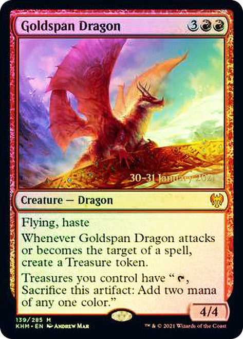 Goldspan Dragon [Kaldheim Prerelease Promos] | L.A. Mood Comics and Games