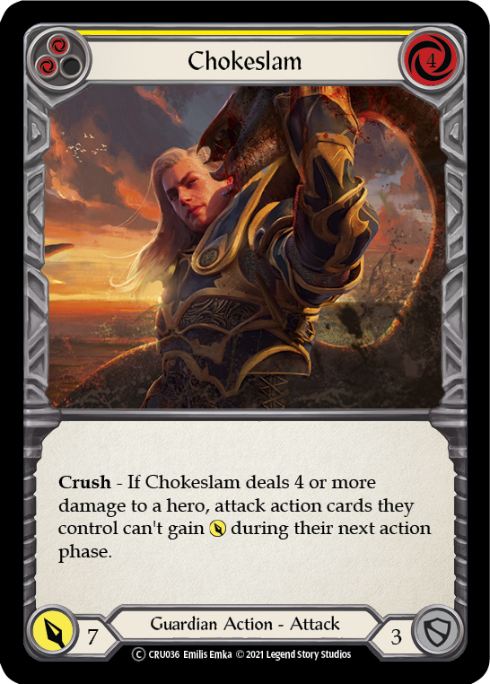 Chokeslam (Yellow) [U-CRU036] (Crucible of War Unlimited)  Unlimited Normal | L.A. Mood Comics and Games