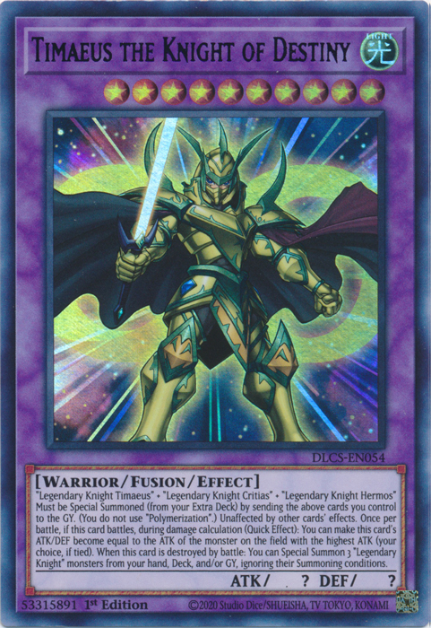 Timaeus the Knight of Destiny (Green) [DLCS-EN054] Ultra Rare | L.A. Mood Comics and Games