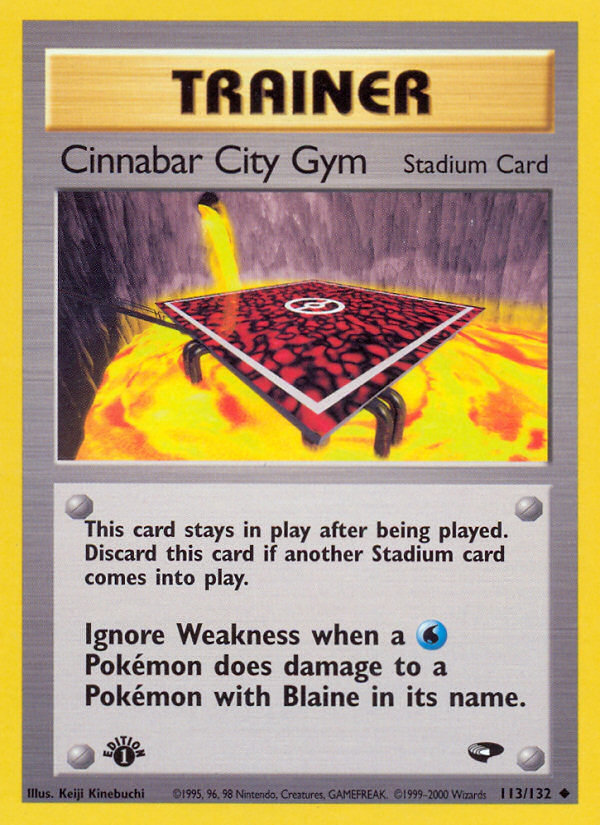 Cinnabar City Gym (113/132) [Gym Challenge 1st Edition] | L.A. Mood Comics and Games