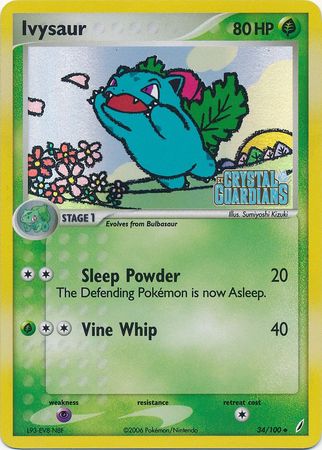 Ivysaur (34/100) (Stamped) [EX: Crystal Guardians] | L.A. Mood Comics and Games