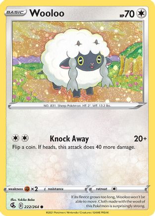 Wooloo (222/264) (Cosmos Holo) [Sword & Shield: Fusion Strike] | L.A. Mood Comics and Games