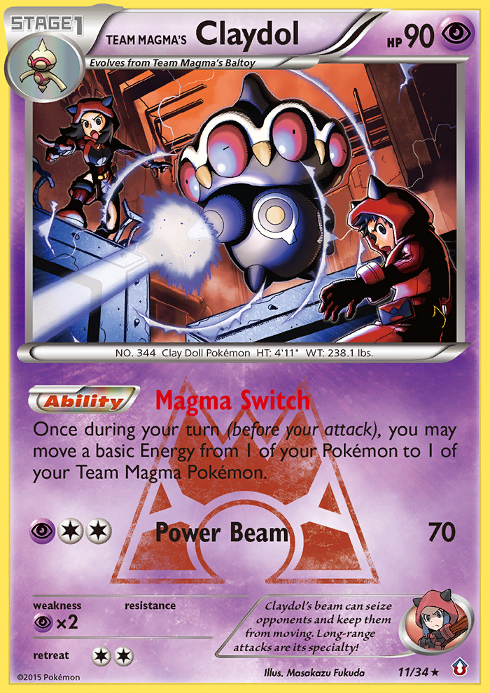 Team Magma's Claydol (11/34) [XY: Double Crisis] | L.A. Mood Comics and Games