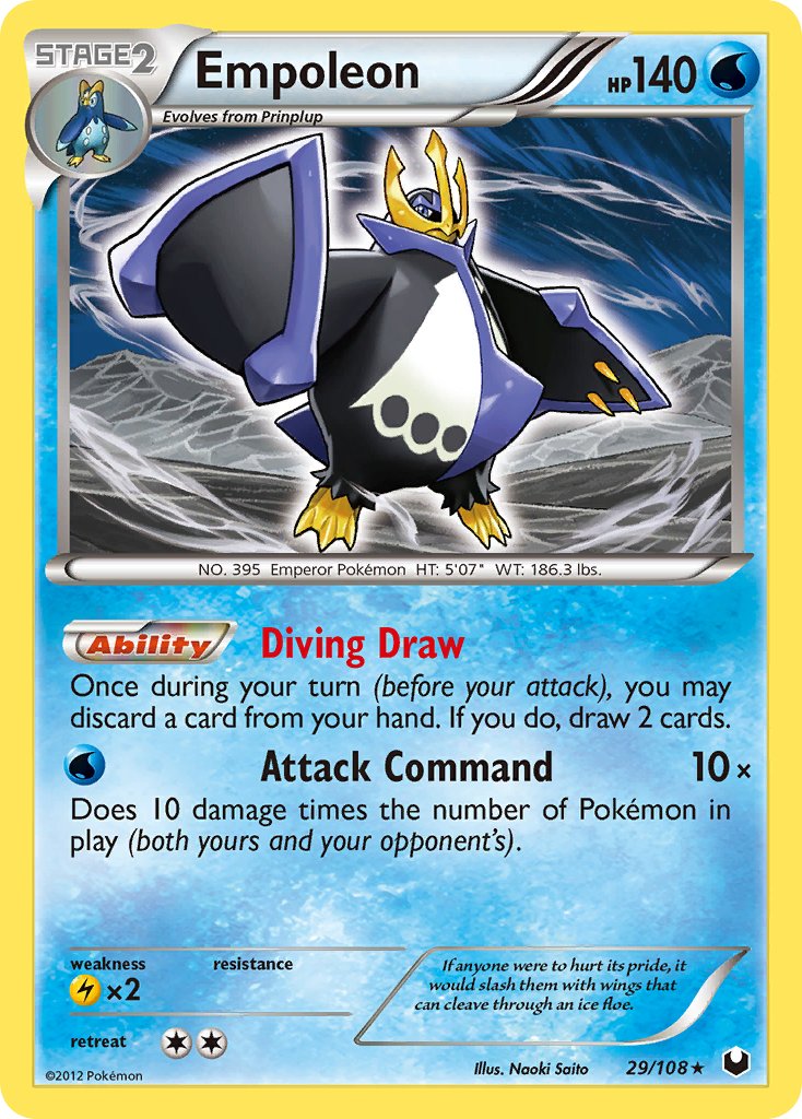 Empoleon (29/108) (Battle Arena Deck Exclusive) (Theme Deck Exclusive) [Black & White: Dark Explorers] | L.A. Mood Comics and Games