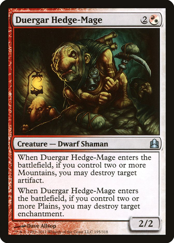 Duergar Hedge-Mage [Commander 2011] | L.A. Mood Comics and Games