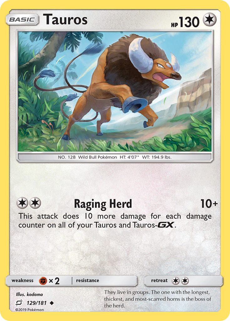 Tauros (129/181) [Sun & Moon: Team Up] | L.A. Mood Comics and Games