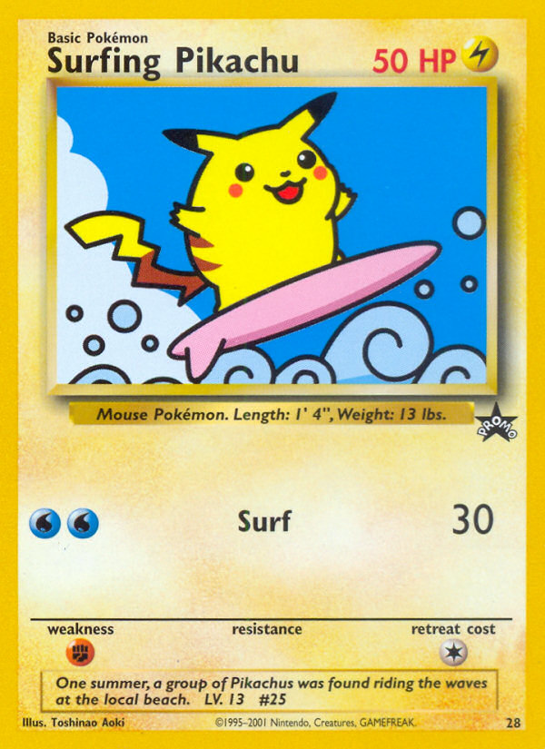 Surfing Pikachu (28) [Wizards of the Coast: Black Star Promos] | L.A. Mood Comics and Games
