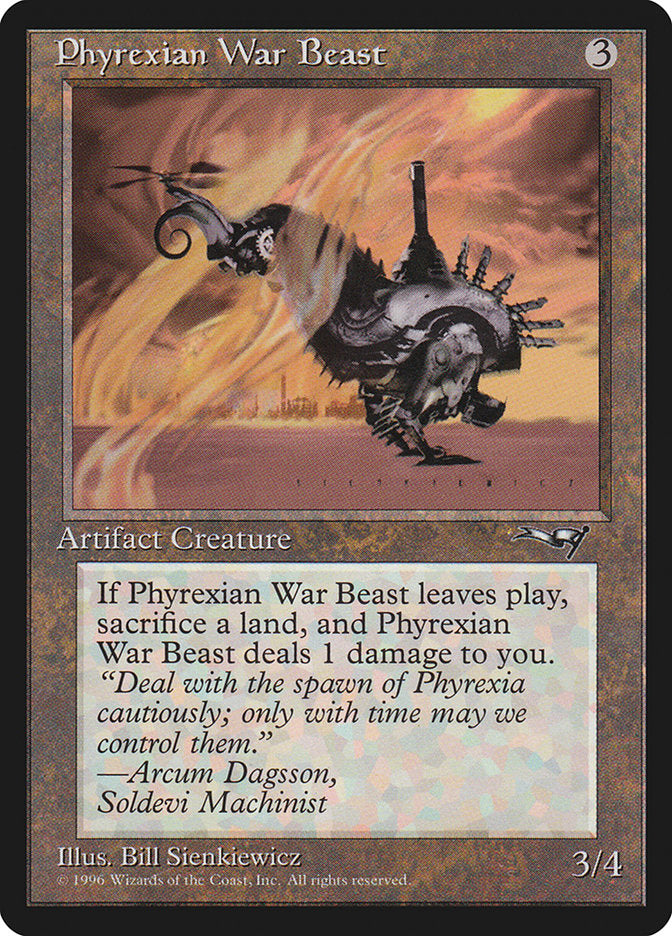 Phyrexian War Beast (Signature on Right) [Alliances] | L.A. Mood Comics and Games