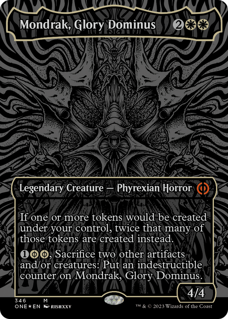 Mondrak, Glory Dominus (Oil Slick Raised Foil) [Phyrexia: All Will Be One] | L.A. Mood Comics and Games