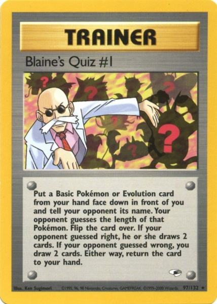 Blaine's Quiz #1 (97/132) [Gym Heroes Unlimited] | L.A. Mood Comics and Games