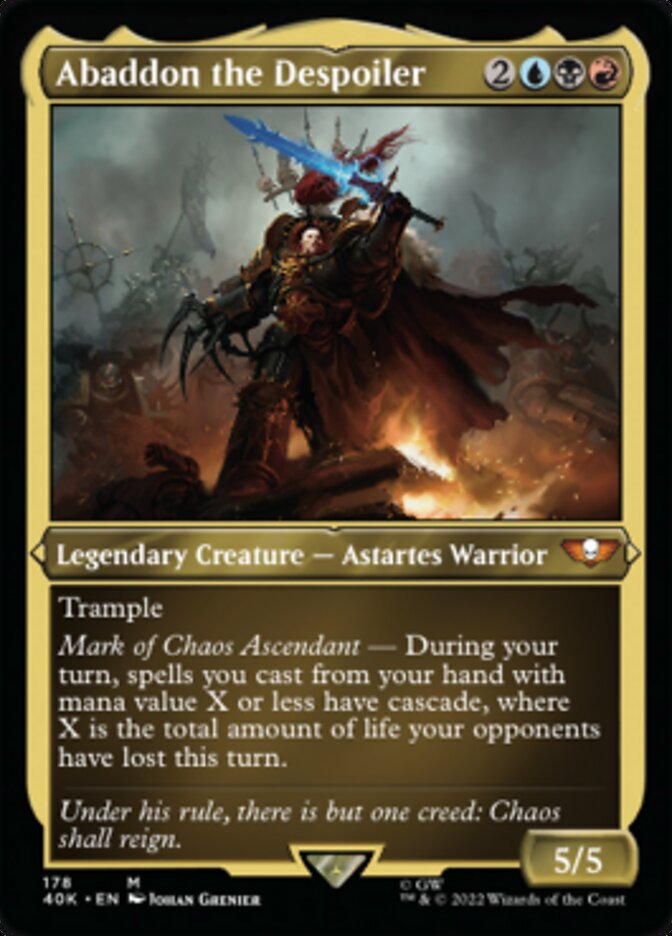 Abaddon the Despoiler (Display Commander) (Surge Foil) [Warhammer 40,000] | L.A. Mood Comics and Games