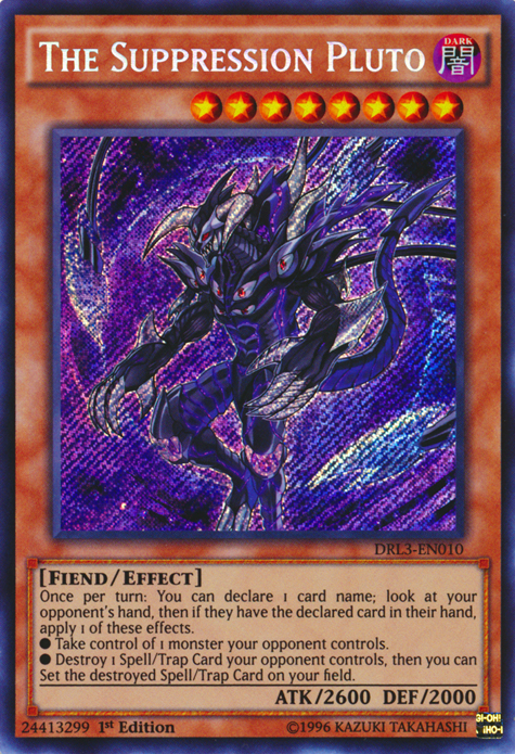 The Suppression Pluto [DRL3-EN010] Secret Rare | L.A. Mood Comics and Games