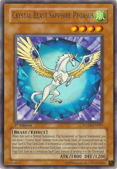 Crystal Beast Sapphire Pegasus [FOTB-EN007] Ultra Rare | L.A. Mood Comics and Games