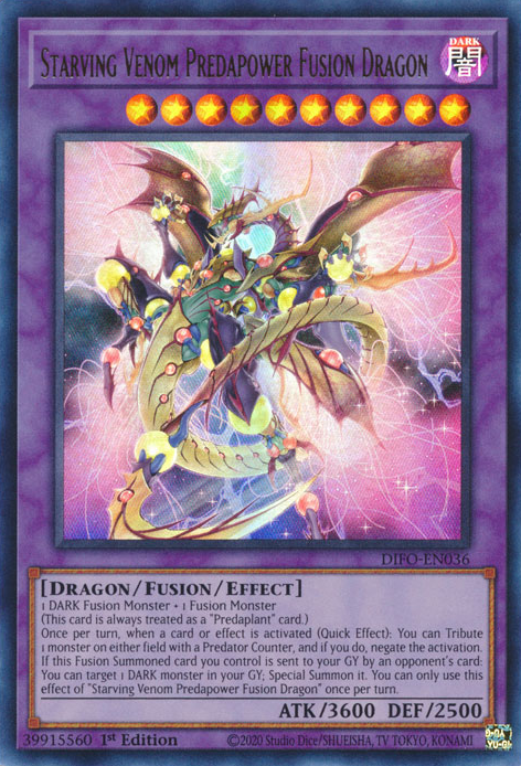 Starving Venom Predapower Fusion Dragon [DIFO-EN036] Ultra Rare | L.A. Mood Comics and Games