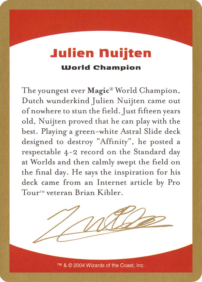 Julien Nuijten Bio [World Championship Decks 2004] | L.A. Mood Comics and Games