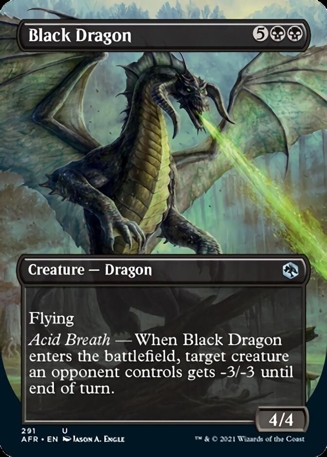 Black Dragon (Borderless Alternate Art) [Dungeons & Dragons: Adventures in the Forgotten Realms] | L.A. Mood Comics and Games