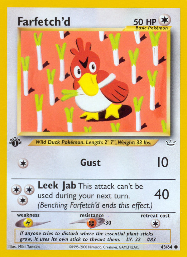 Farfetch'd (43/64) [Neo Revelation 1st Edition] | L.A. Mood Comics and Games