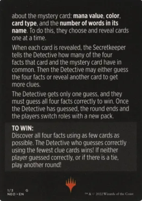 Booster Sleuth (Magic Minigame) [Kamigawa: Neon Dynasty Minigame] | L.A. Mood Comics and Games