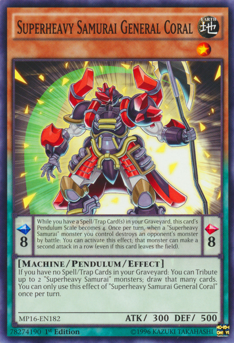 Superheavy Samurai General Coral [MP16-EN182] Common | L.A. Mood Comics and Games