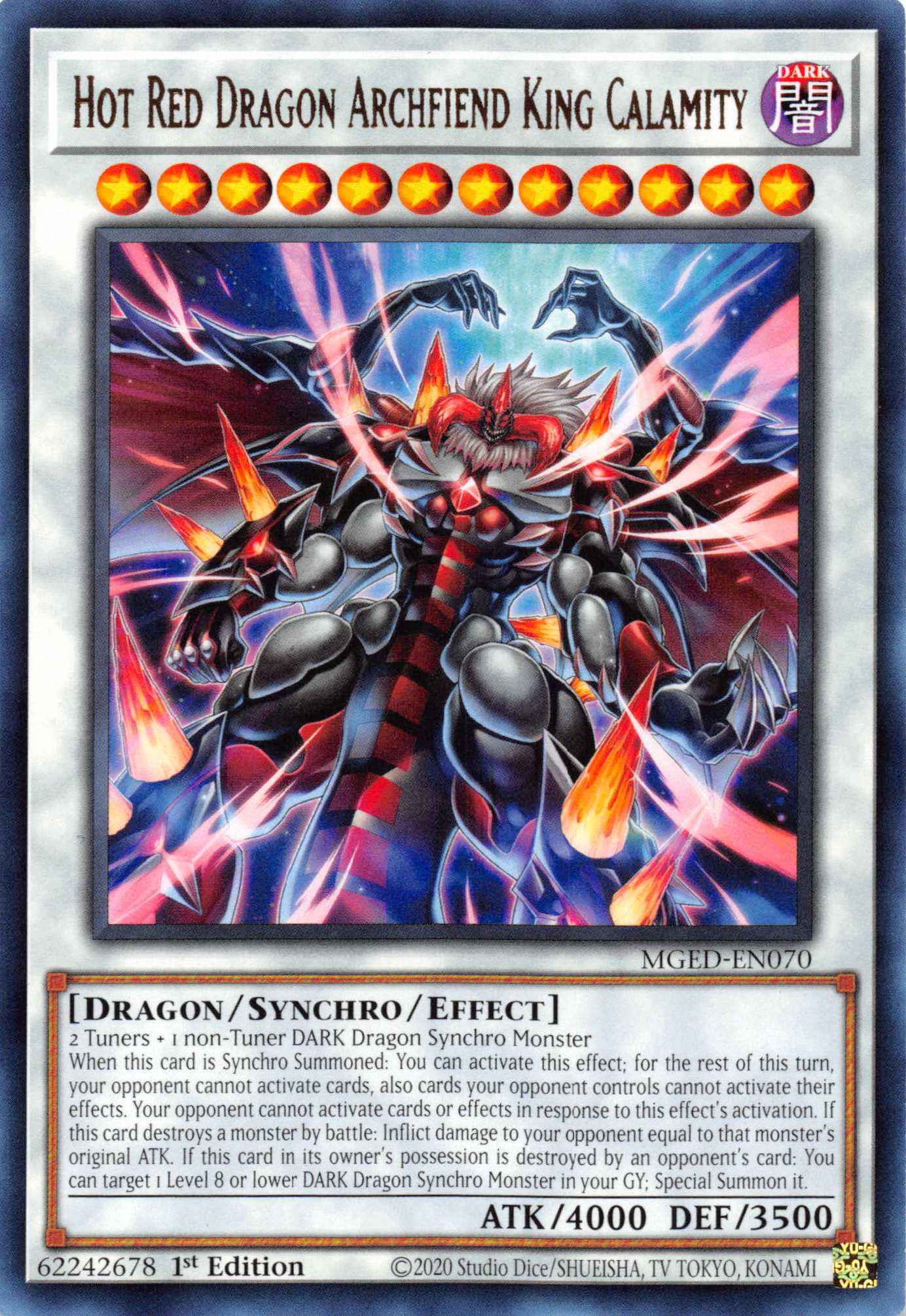 Hot Red Dragon Archfiend King Calamity [MGED-EN070] Rare | L.A. Mood Comics and Games