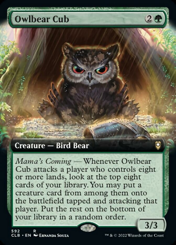 Owlbear Cub (Extended Art) [Commander Legends: Battle for Baldur's Gate] | L.A. Mood Comics and Games