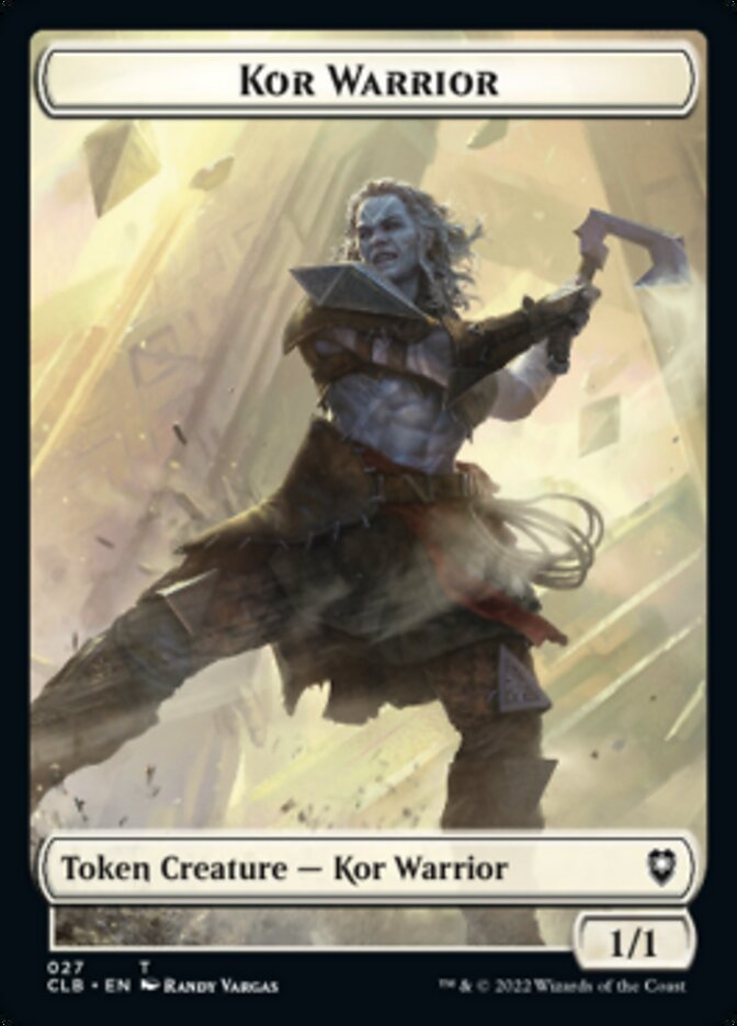 Kor Warrior // Shapeshifter (023) Double-Sided Token [Commander Legends: Battle for Baldur's Gate Tokens] | L.A. Mood Comics and Games