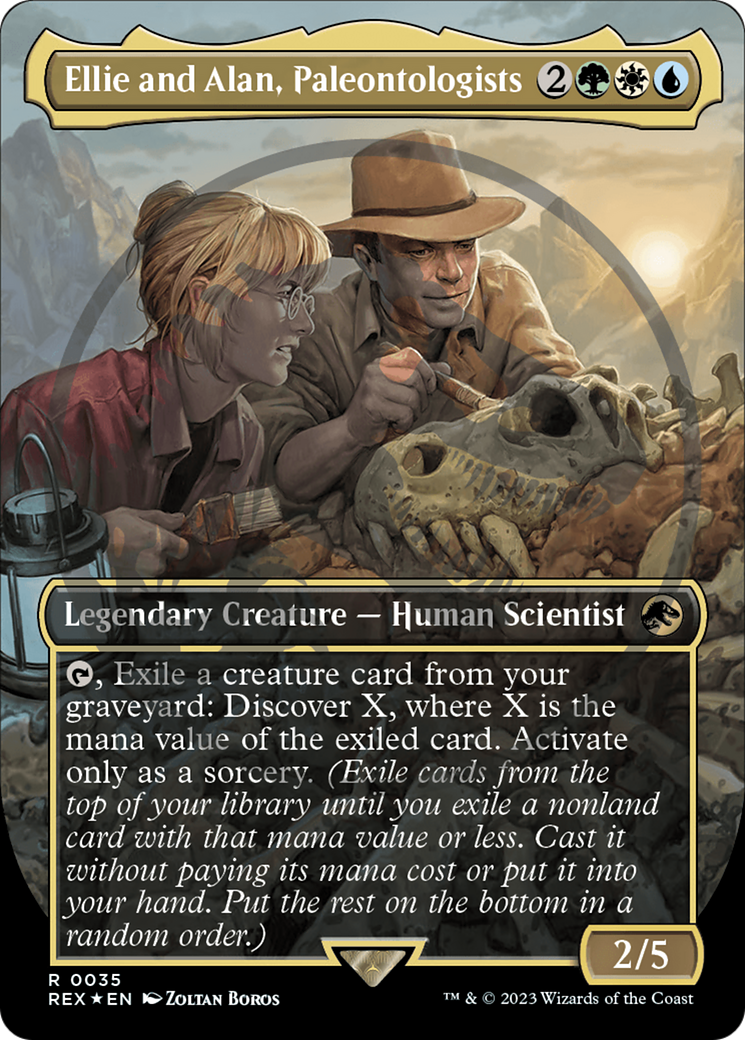 Ellie and Alan, Paleontologists (Emblem) (Borderless) [Jurassic World Collection Tokens] | L.A. Mood Comics and Games