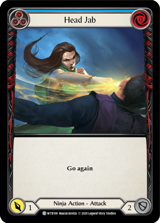 Head Jab (Blue) [U-WTR100] (Welcome to Rathe Unlimited)  Unlimited Rainbow Foil | L.A. Mood Comics and Games
