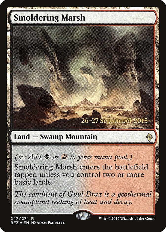 Smoldering Marsh [Battle for Zendikar Prerelease Promos] | L.A. Mood Comics and Games