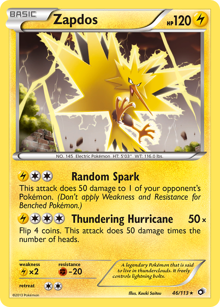 Zapdos (46/113) [Black & White: Legendary Treasures] | L.A. Mood Comics and Games