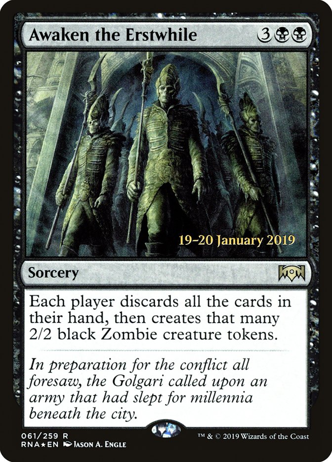 Awaken the Erstwhile [Ravnica Allegiance Prerelease Promos] | L.A. Mood Comics and Games